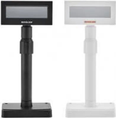 Image de Bixolon BCD-2000, noir, RS232 afficheur client, 2x20 caractères (LCD), RS232, émulation : ESC/POS, incl : Adaptateur secteur, câble d'alimentation, grand pied, couleur : noir (BCD-2000DSG)