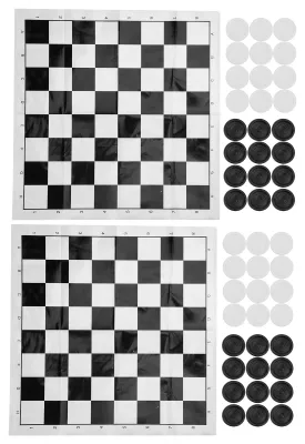 Produktbild von 2Set International Checkers Set mit Schachbrett-Reisebrettspielen aus Kunststofffolie
