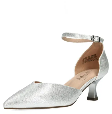 Produktbild von Misstyl by Laura Vita Damen Pumps Fesselriemen Metallic Glanz MIMA 03, Größe:41 EU, Farbe:Silber