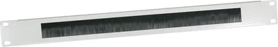 Produktbild von HMF 66489-07 Kabeldurchführung mit Bürsteneinsatz für Serverschrank, 19 Zoll, 1 HE, Lichtgrau