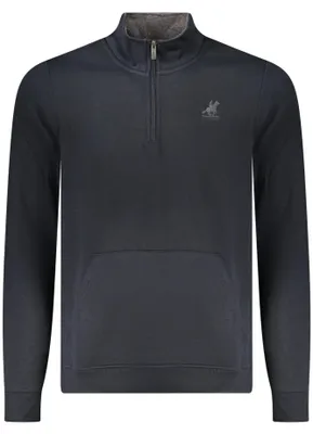 Produktbild von Herren-Fleece Blau: Gefüttertes Langarm-Sweatshirt mit Tasche