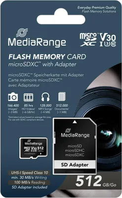 Immagine prodotto di MEDIARANGE SD MicroSD Card Uhs-1 Cl.10 inkl. Adapter - Micro SD