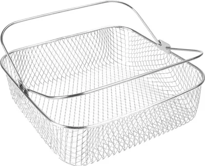 Produktbild von Quadratischer Luftfritteusenkorb für COSORI 5.8QT/für Instant Vortex 6QT, Edelstahl-Ersatzkorb mit Griff, spülmaschinenfester Grillrost für gleichmäßiges Erhitzen