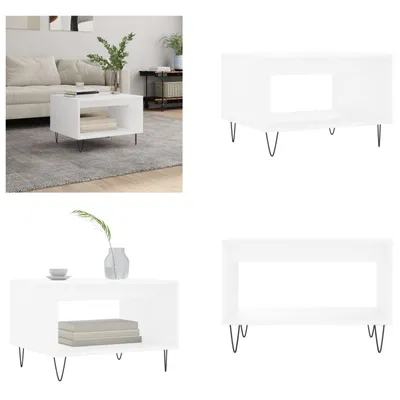Obrázok produktu pre vidaXL Konferenčný stolík biely 60x50x40 cm materiál na báze dreva - Konferenčný stolík - Konferenčné stolíky - Príručný stolík - Rozkladací stolík