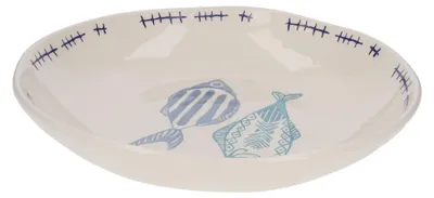 Produktbild von KEYHOMESTORE | Keramische Salatschüssel mit Fischdekorationen