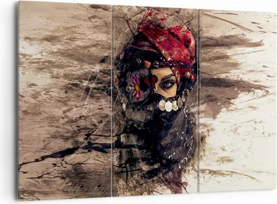 Produktbild von Bild auf Leinwand - Leinwandbild - Frau Folklore - 165x110cm - Wand Bild - Wanddeko - Wandbilder - Leinwanddruck - Bilder - Kunstdruck - Wanddekoration - Leinwand bilder - Wandkunst - CE165x110-3858
