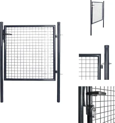Productafbeelding van vidaXL Gaashek, verzinkt staal, 85,5 x 100 cm, grijs - Tuinpoorten