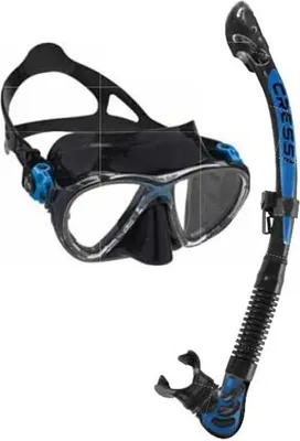 Produktbild von Cressi Evo Big Eyes Alpha Ultra Dry Schnorchelset Schwarz  Schwarz One Size