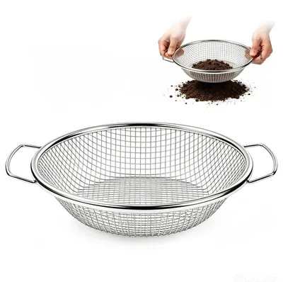 Produktbild von Edelstahl-Gartensieb mit Griff, 30 cm
