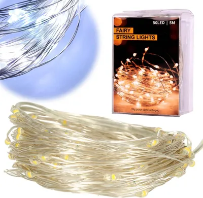 Produktbild von Aga LED-Dekodraht 5m 50LED Kaltweiß