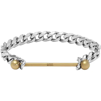 Immagine prodotto di Diesel DX1410931 Bracciale da uomo in acciaio inossidabile bicolore oro, 20 cm