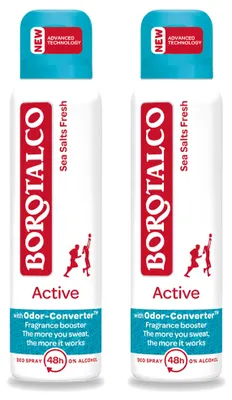 Produktbild von 2 x Borotalco Active Deodorant Spray Sea Salts Fresh - 150 ml - Vorteilspackung - 2 Stücke