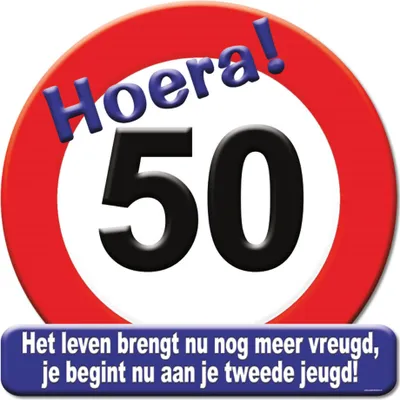 Produktbild von Paperdreams Kronenschild-Verkehrsschild – 50 Jahre