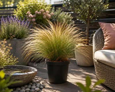 Obrázok produktu pre 10 kusov jemnej trávy Stipa tenuissima (Ponytails), výška 20-30 cm | Mrazuvzdorná okrasná tráva | Elegantná trvalka vhodná do záhrady, záhľadov a kvetináčov