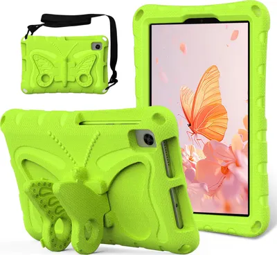 Produktbild von Kinder Hülle für Lenovo Tab M8 4th Gen/3rd Gen/Tab M8 HD/Tab M8 FHD Leicht Stoßfeste EVA Kindgerechtes Schutzhülle mit Schultergurt, Schmetterlings-Ständer hellgrün