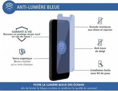 Produktbild von Force Glass, Glas-Folie Blaulichtfilter Apple iPhone 13 Pro Max/14 Plus, Transparent