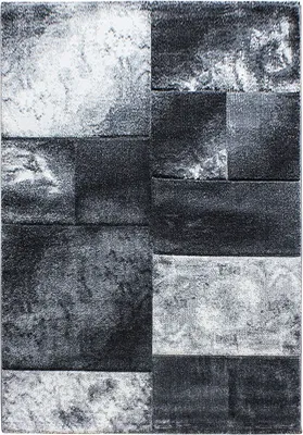 Produktbild von Kurzflor Teppich Hara rechteckig, Farbe: Grau, Größe:240x340 cm