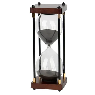 Produktbild von Sanduhr, Sanduhr Timer, 60 Minuten Holz Sanduhrgeschenk, Sanduhren Groß, Holzrahmen Dekorative, Vintage-Holz-Design, für Zuhause, Küche, Büro