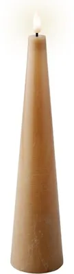 Image de Bougie décorative LED en cire marron, 27,8 cm, fonctionne à piles