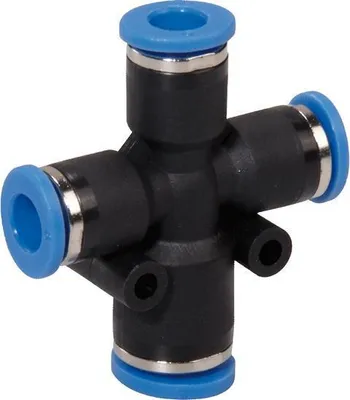 Produktbild von Kreuz-Steckverbindung, Schlauch 6mm, Schlauch 8mm, STVS-QXCK-8-6-6-6-PA-S-M120
