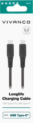Produktbild von LongLife Charging Cable, USB Type-C™ Daten- u. Ladekabel, 0,5m (62395)