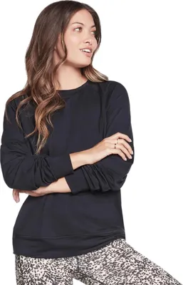 Produktbild von Skechers Skechluxe Restful Crew LT181-BLK, langärmeliges T-Shirt, Damen, Schwarz