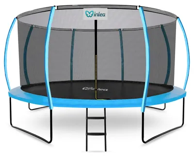 Produktbild von INLEA Trampolin ULTIMATE Jump 430 cm mit Innen-Sicherheitsnetz – hellblau