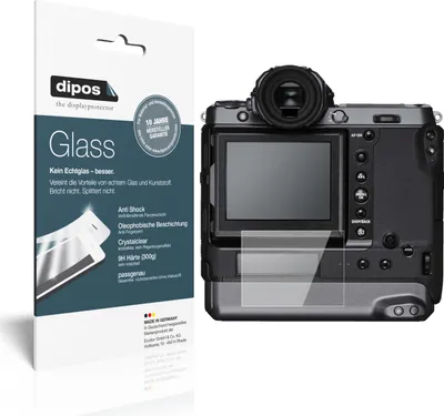 Produktbild von 1x Schutzfolie für Fujifilm GFX100 - Anti-Shock 9H Folie dipos Glass Kunststoffglas
