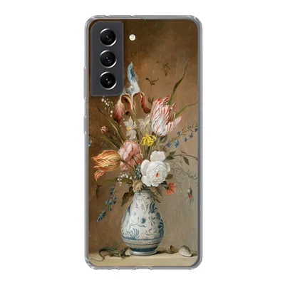 Produktbild von MuchoWow® Handyhülle Schutzhülle Hülle für Samsung Galaxy S21 FE Stilleben mit Blumen - Alte Meister - Malerei Silikon Softcase Handy Hülle - Mobiltelefonhülle