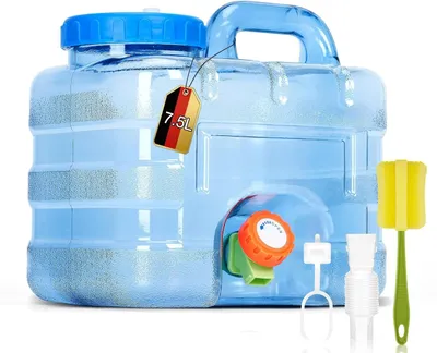 Produktbild von Wassinkanister 7,5 Liter, Hahn, Schraubverschluss, Griff, BPA-frei, für Camping
