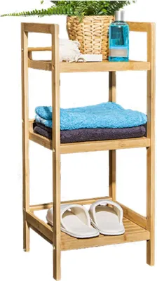 Obrázok produktu pre Kúpeľňová polica Bambus 30x30x70 cm 33322
