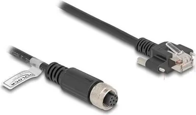 Obrázok produktu pre DeLOCK 80430, 5 m, Cat5e, F/UTP (FTP), M12, RJ-45, Čierna