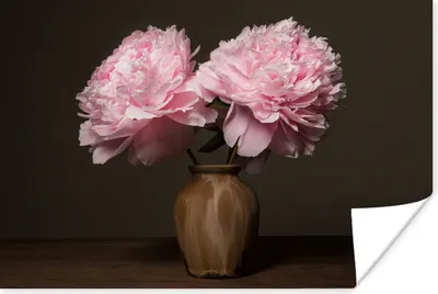 Produktbild von MuchoWow® Poster Vase - Blumen - Rosa 60x40 cm - Schlafzimmerdekoration