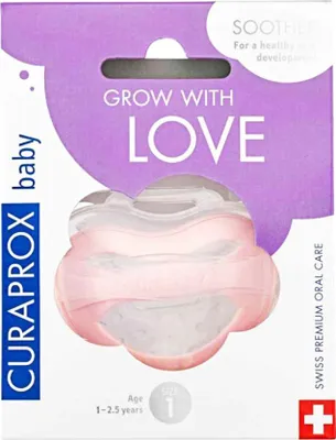 Produktbild von Curaprox Baby Silikon Schnuller Rosa Größe 1