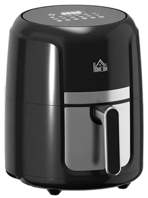 Immagine prodotto di Friggitrice ad aria calda HOMCOM 4 L, 12 programmi, temperatura 80-200 °C, nera