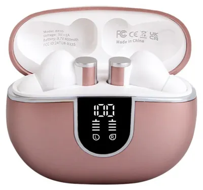 Obrázok produktu pre INF BX35 bezdrôtové in-ear slúchadlá s LED displejom a dotykovým ovládaním Ružová