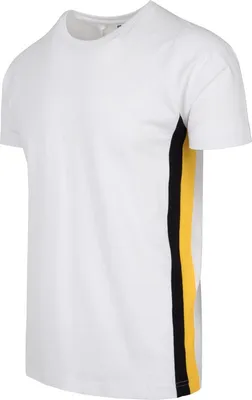 Produktbild von Urban Classics - Raglan Stripe Shirt weiß / schwarz / gelb -