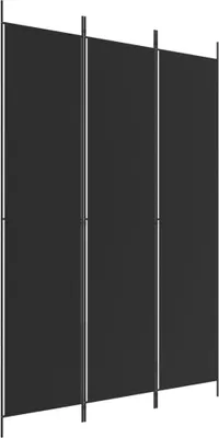 Immagine prodotto di paravento 3 pezzi nero 150x220 cm tessuto