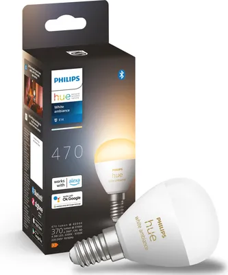 Obrázek produktu pro Philips Hue White ambiance Lustr – inteligentní žárovka s paticí E14, Chytrá žárovka, Bluetooth/Zigbee, Bílá, LED, E14, P45