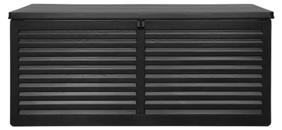 Produktbild von Kissenbox Dubrovnik aus schwarzem Kunststoff — 146,5×61×64,5 cm 490L
