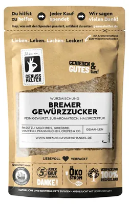 Produktbild von Bremer Gewürzzucker, Vanille, Zimt & Tonkabohne, 100 g