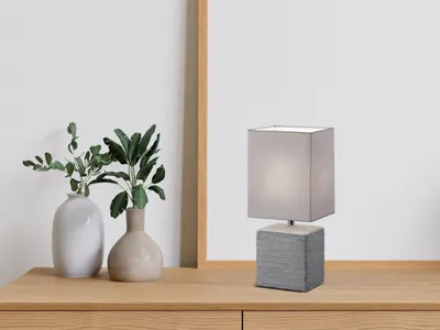 Immagine prodotto di Lampada da tavolo PING grigia 1xE14x40W Vetroceramica / gesso dimensioni: 29x13x11 cm IP20 RL