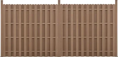 Produktbild von WPC Gartenzaun Sichtschutz Windschutz Lamellenzaun Zaun 376x185cm Braun [neu.holz]