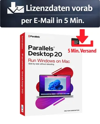 Produktbild von Parallels Desktop 20 Standard (1 MAC - 1 Jahr) ESD Hilfsprogramme Tools Treiber 5 Min. Versand als Download per Mail