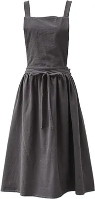 Imagen del producto de Delantales de algodón y lino, talla única, con estampado floral, para la cocina