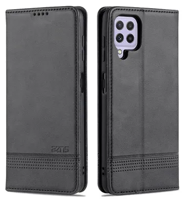 Immagine prodotto di Galaxy A22 4G Custodia in pelle, Flip Cover Wallet Case Chiusura magnetica Stand Custodia protettiva per Samsung Galaxy A22 4G Nero
