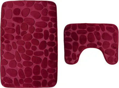 Produktbild von Badezimmermatten 2-teilig rutschfest Waschbar Badvorleger Set,Badematte und WC-Vorleger,80 x 50 cm