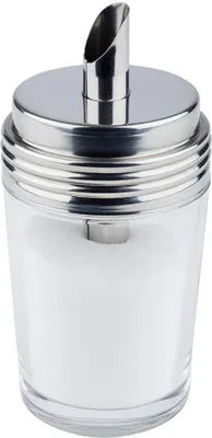 Produktbild von Zuckerdosierer aus Glas mit Schraubverschluss aus Edelstahl und Dosier-Rohr Ø 15 mm