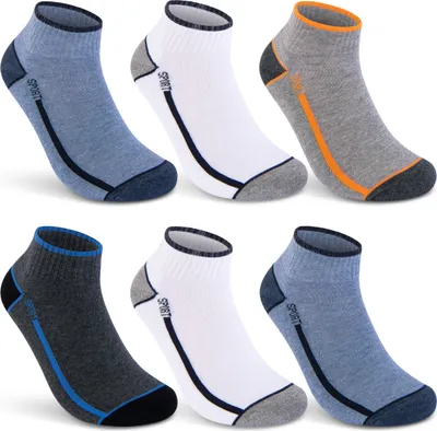 Produktbild von 6 oder 12 Paar Sneaker Socken Herren Damen Sportsocken Frotteesohle 16215/18 - 6 Paar 43-46