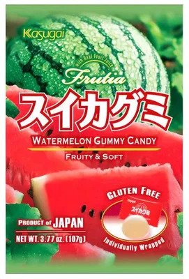 Immagine prodotto di Fruitia, caramelle gommose al gusto di anguria, 107 g – Kasugai